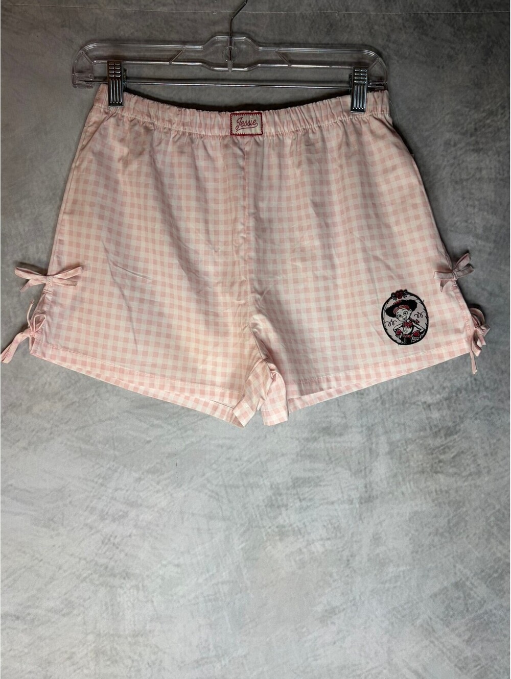 Disney Pixar Toy Story 5 Jessie Women’s XS Pink Gingham Pajama Shorts NWT